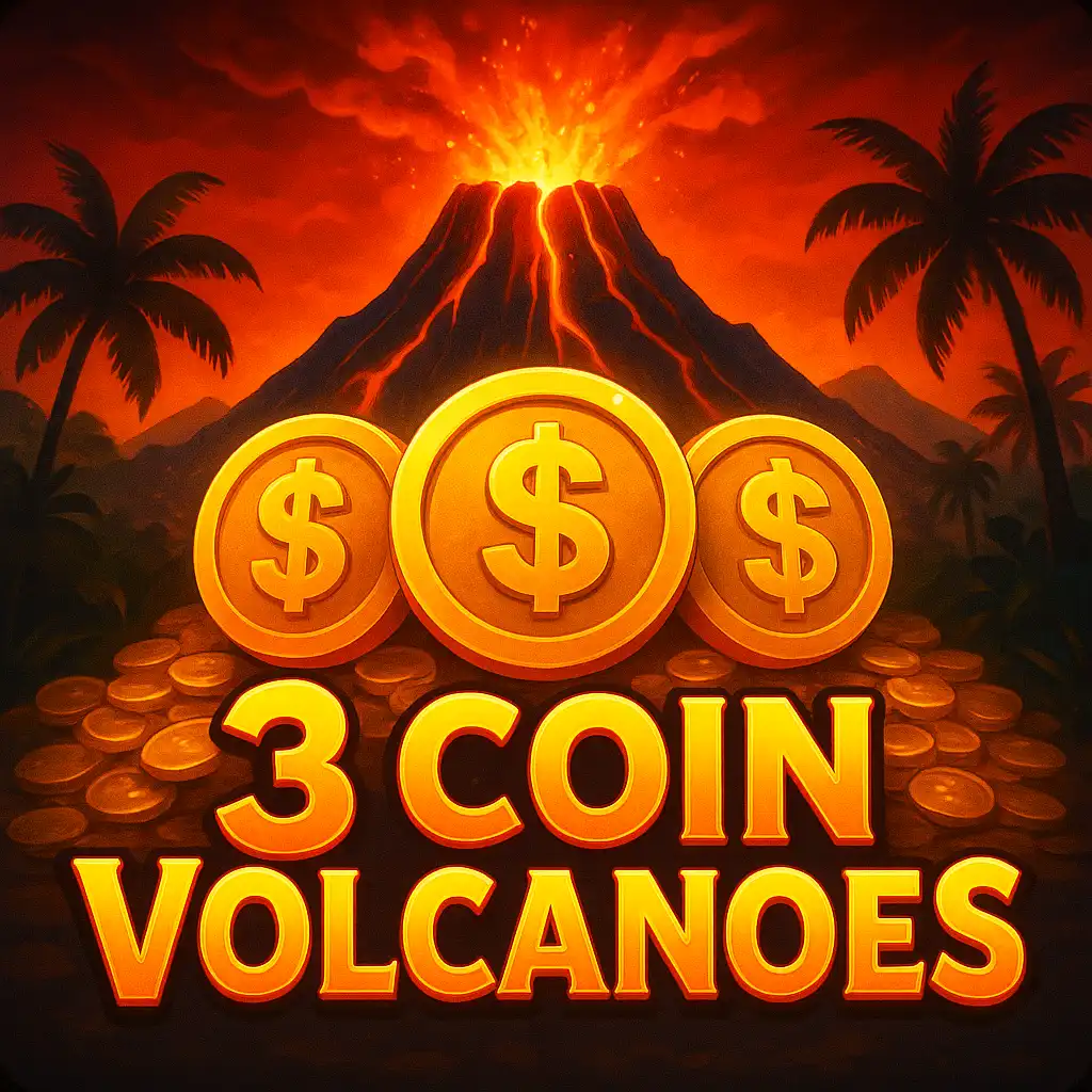 3 Coin Volcanoes slot game artwork